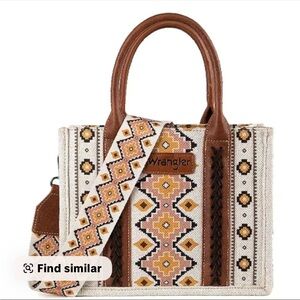 Wrangler Geometric Tan and Cream Tote